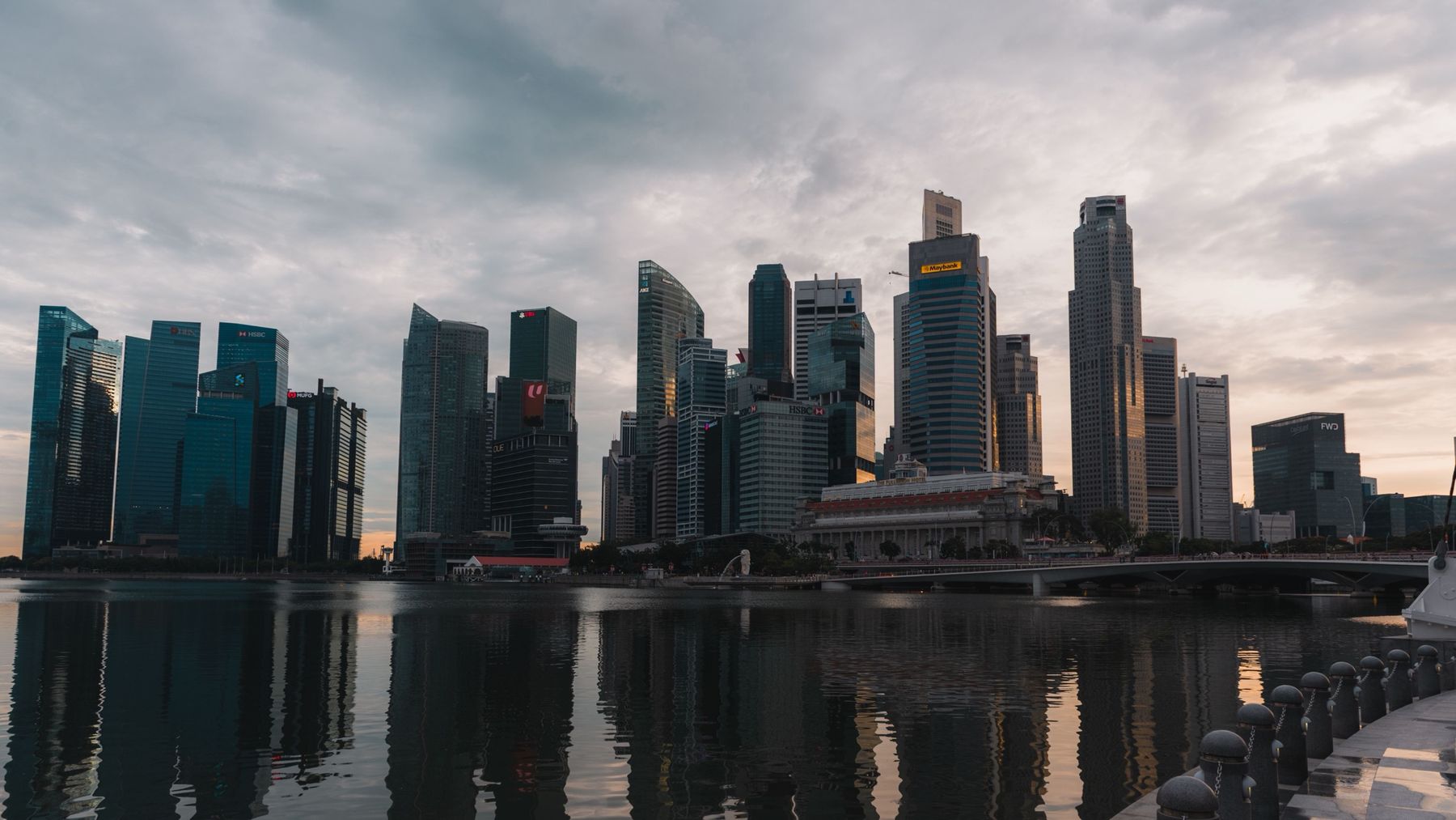 Clouds over the skyline at sunset